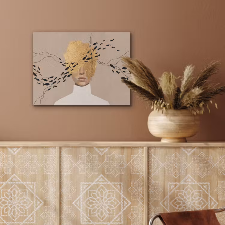 Modern - Vrouw - Goud PET vilt klein -sfeer4