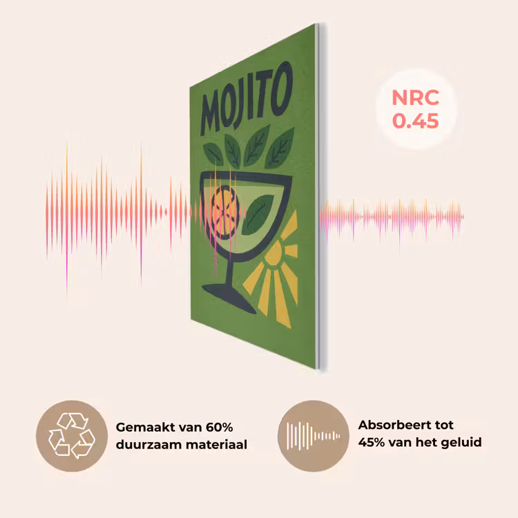 Mojito - Cocktail - Citroen - Groen PET vilt klein -USP_NL