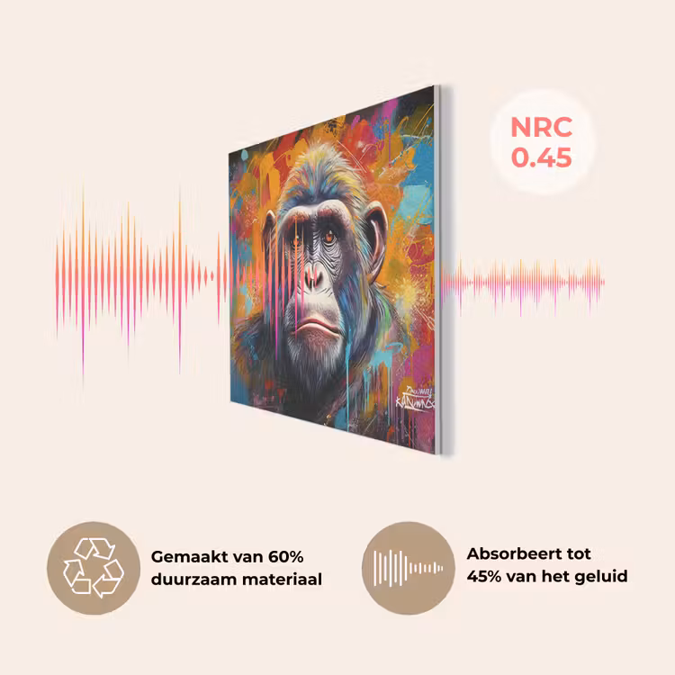 Aap - Gorilla - Graffiti - Dieren - Kleuren PET vilt klein -USP_NL