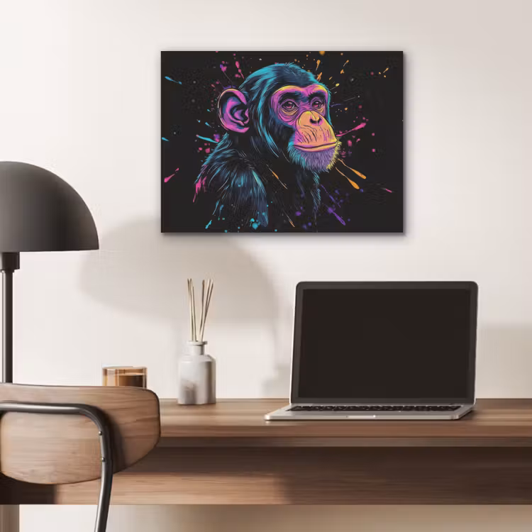 Aap - Verf - Neon - Kleur PET vilt klein -sfeer5