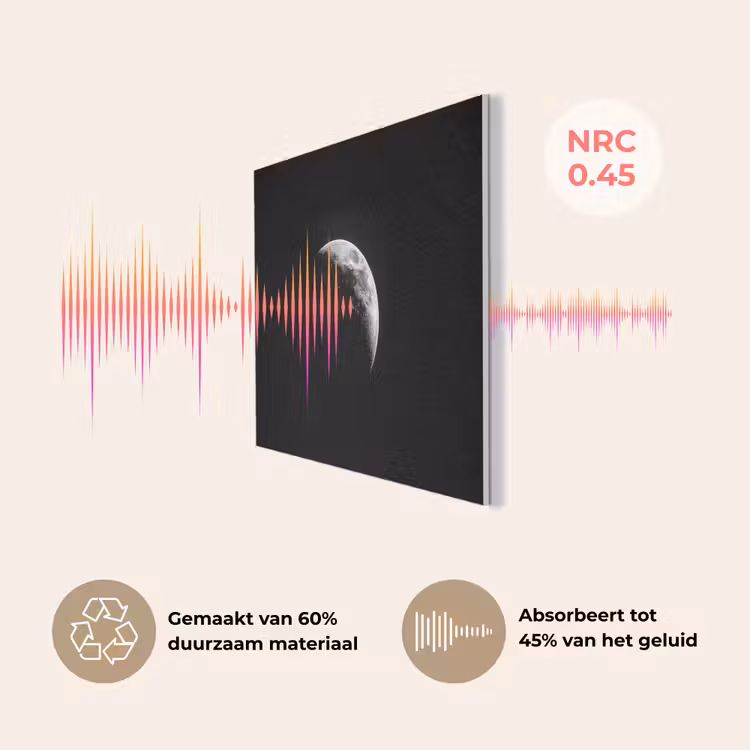 Maan - Hemel - Zwart - Schaduw PET vilt klein -USP_NL