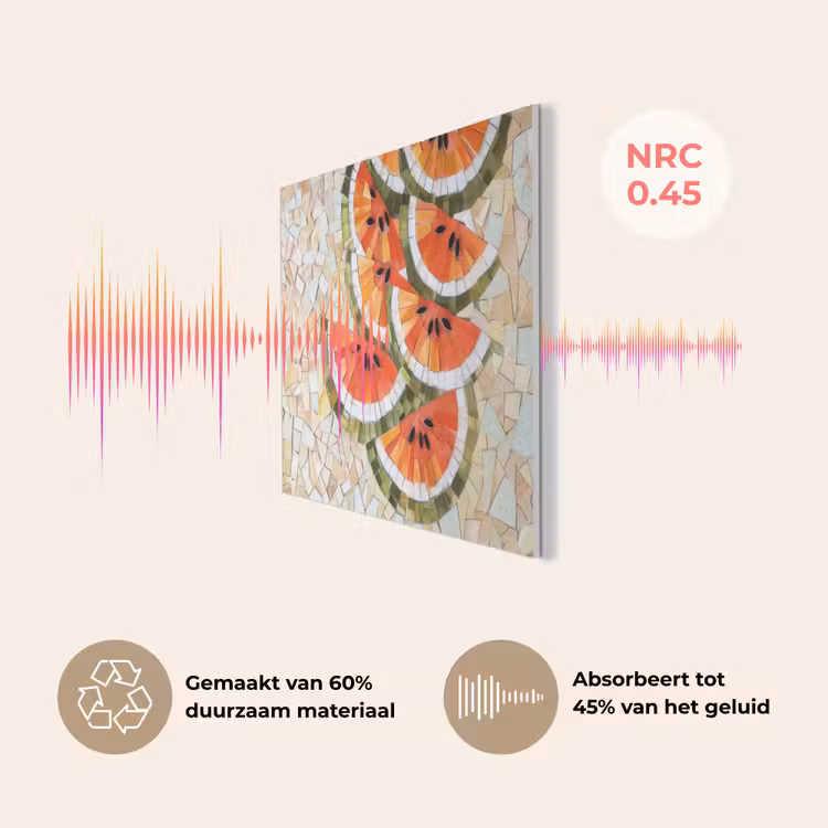 Mozaïek - Watermeloen - Rood - Pitten PET vilt klein -USP_NL