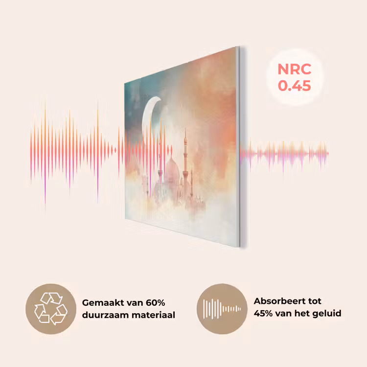 Moskee - Kleurrijke wolken - Arabisch - Ramadan - Islamitische PET vilt klein -USP_NL