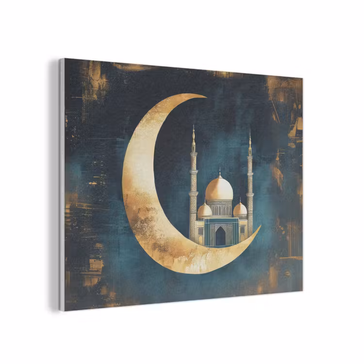 Moskee - Halve maan - Goud - Ramadan - Islamitische PET vilt klein -3d