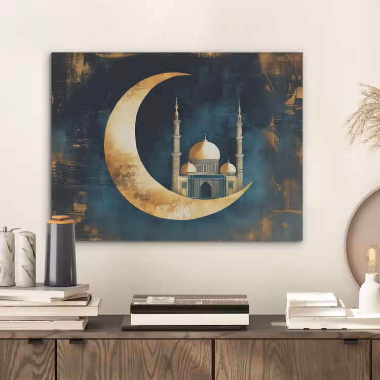 Moskee - Halve maan - Goud - Ramadan - Islamitische PET vilt klein -sfeer1