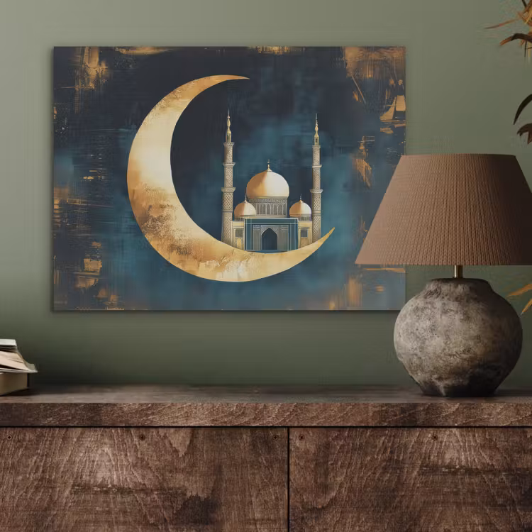 Moskee - Halve maan - Goud - Ramadan - Islamitische PET vilt klein -sfeer2