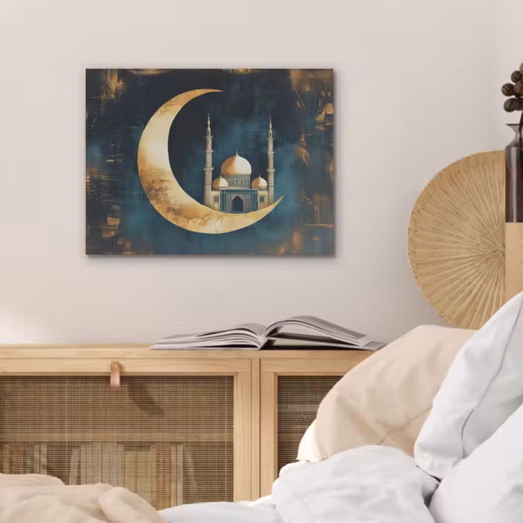 Moskee - Halve maan - Goud - Ramadan - Islamitische PET vilt klein -sfeer3