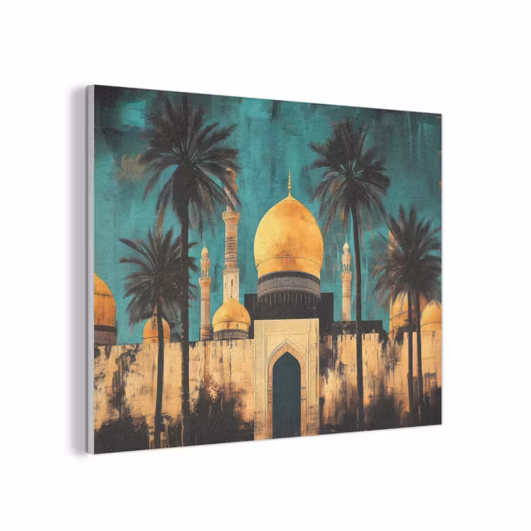 Moskee - Goud - Arabisch - Islamitische PET vilt klein -3d