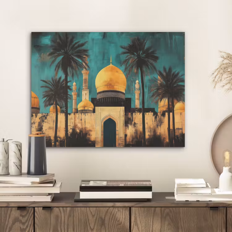 Moskee - Goud - Arabisch - Islamitische PET vilt klein -sfeer1
