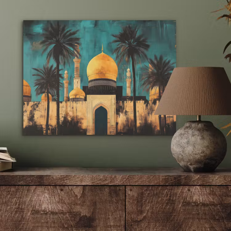 Moskee - Goud - Arabisch - Islamitische PET vilt klein -sfeer2