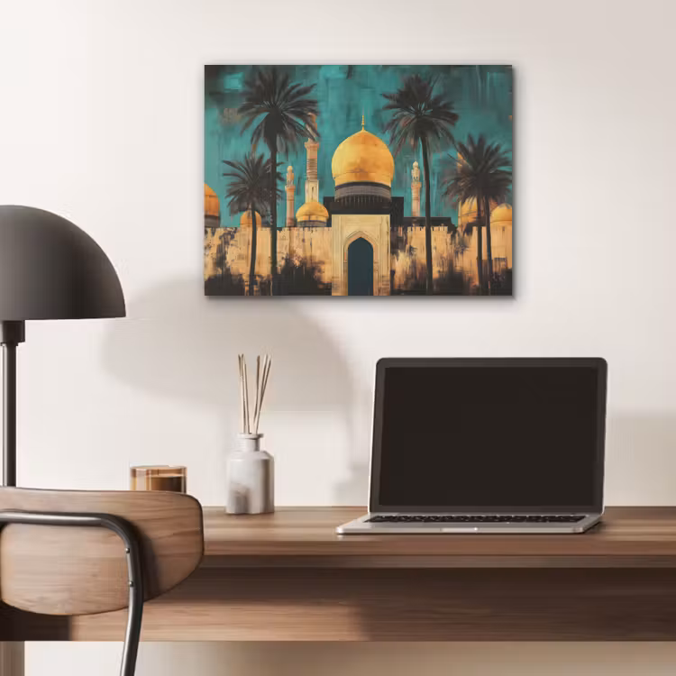 Moskee - Goud - Arabisch - Islamitische PET vilt klein -sfeer5