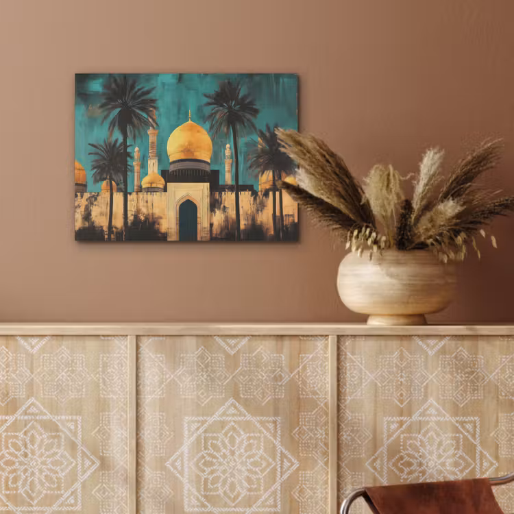 Moskee - Goud - Arabisch - Islamitische PET vilt klein -sfeer4