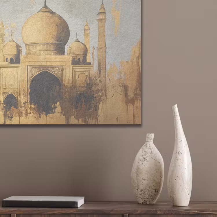 Moskee - Goud - Arabisch - Ramadan - Islamitische PET vilt klein -sfeer6_closeup