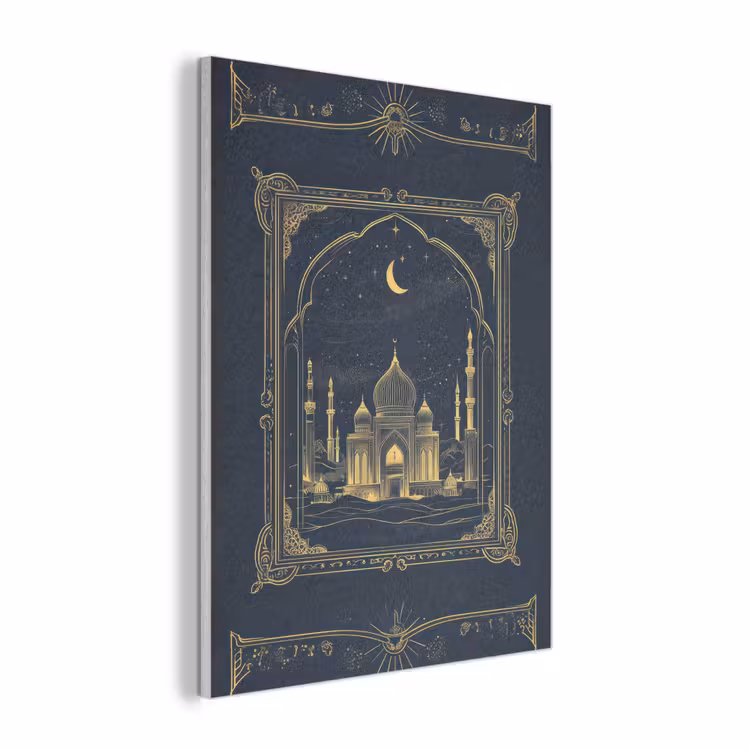 Moskee - Islam - Goud - Ramadan - Islamitische PET vilt klein -3d