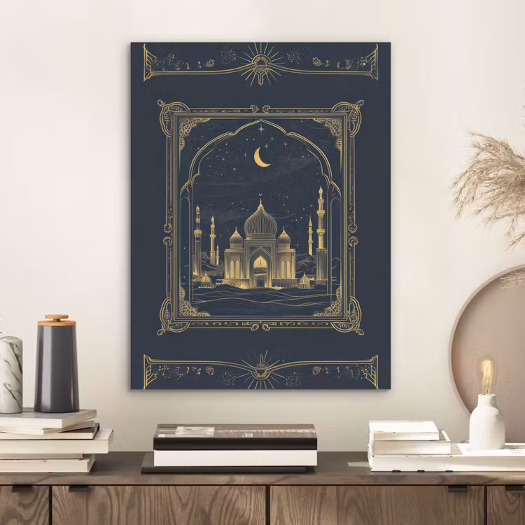 Moskee - Islam - Goud - Ramadan - Islamitische PET vilt klein -sfeer1