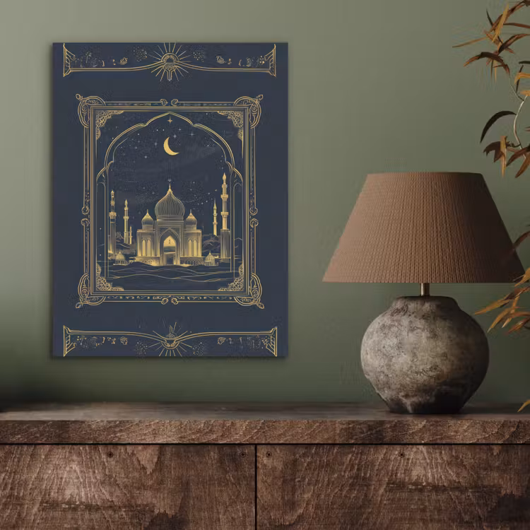 Moskee - Islam - Goud - Ramadan - Islamitische PET vilt klein -sfeer2