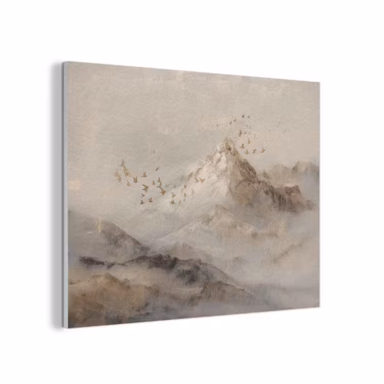 Berglandschap - Mist - Penseelstreken PET vilt klein -3d