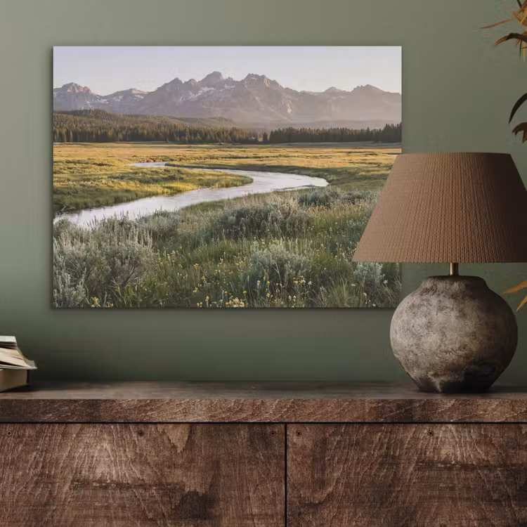 Berglandschap - Rivier - Bos PET vilt klein -sfeer2