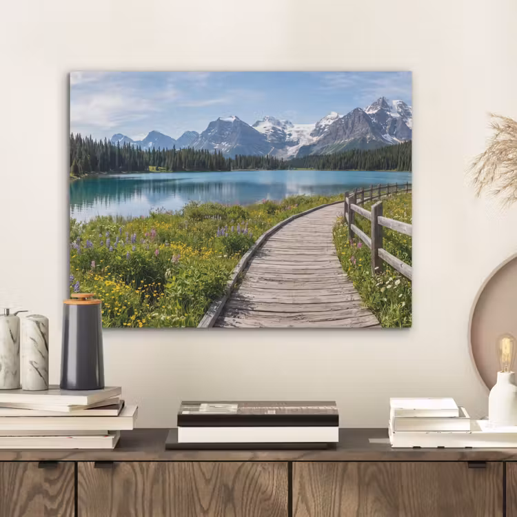 Bergen - Meer - Landschap - Blauw PET vilt klein -sfeer1