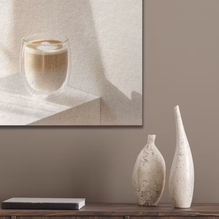 Mok - Latte - Minimalistisch - Schaduw PET vilt klein -sfeer6_closeup