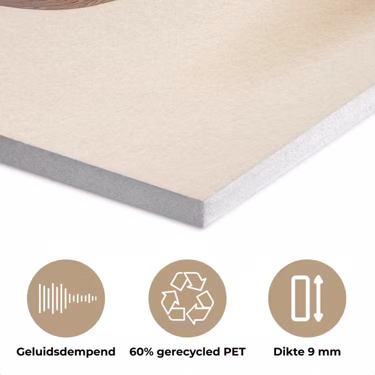 Champignons - Zacht - Beige PET vilt klein -closeup_NL