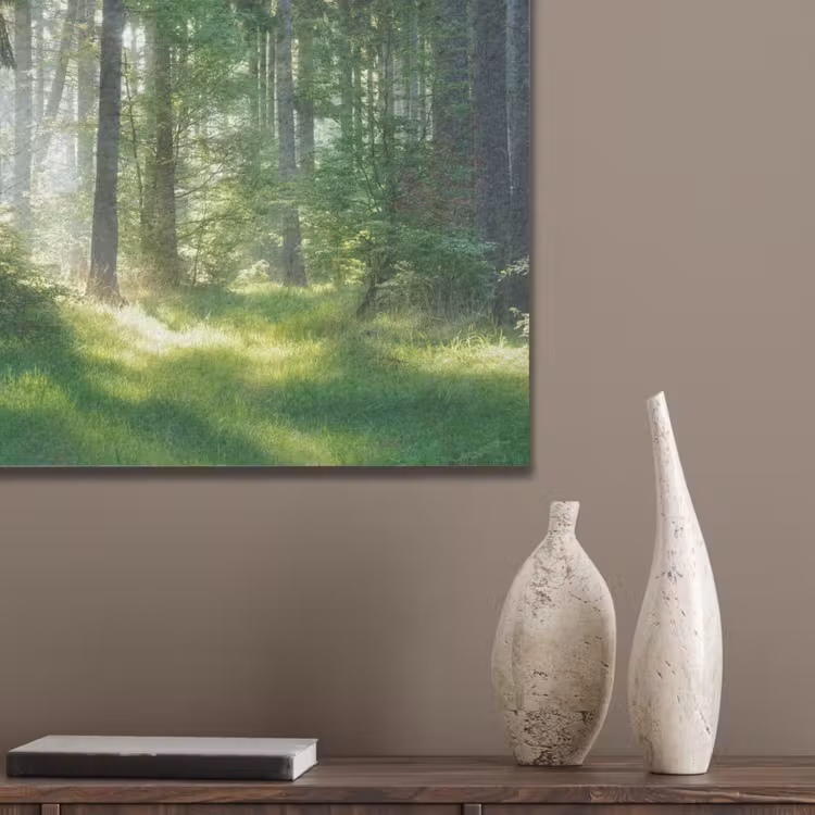 Natuur - Bomen - Bos - Groen - Zon - Gras - Planten PET vilt klein -sfeer6_closeup