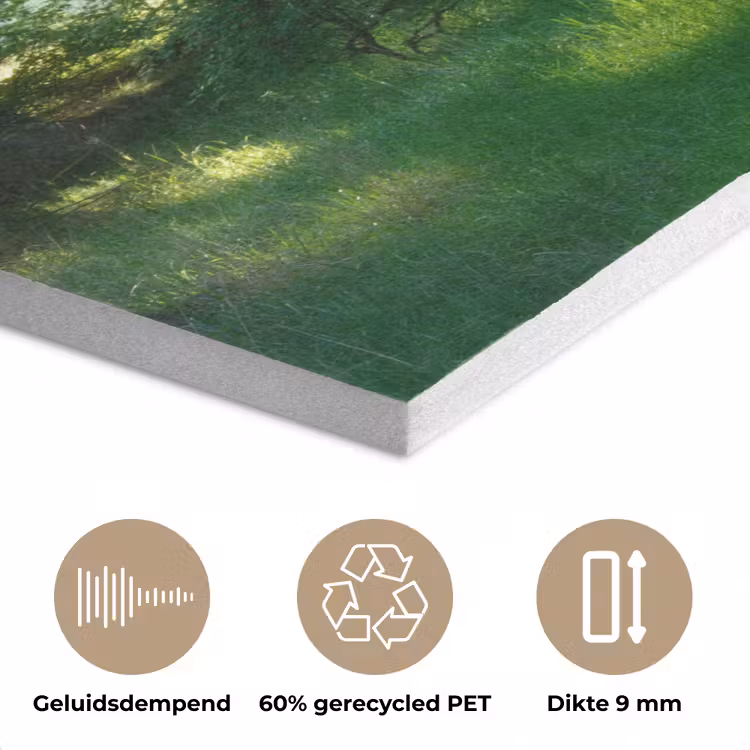 Natuur - Bomen - Bos - Groen - Zon - Gras - Planten PET vilt klein -closeup_NL