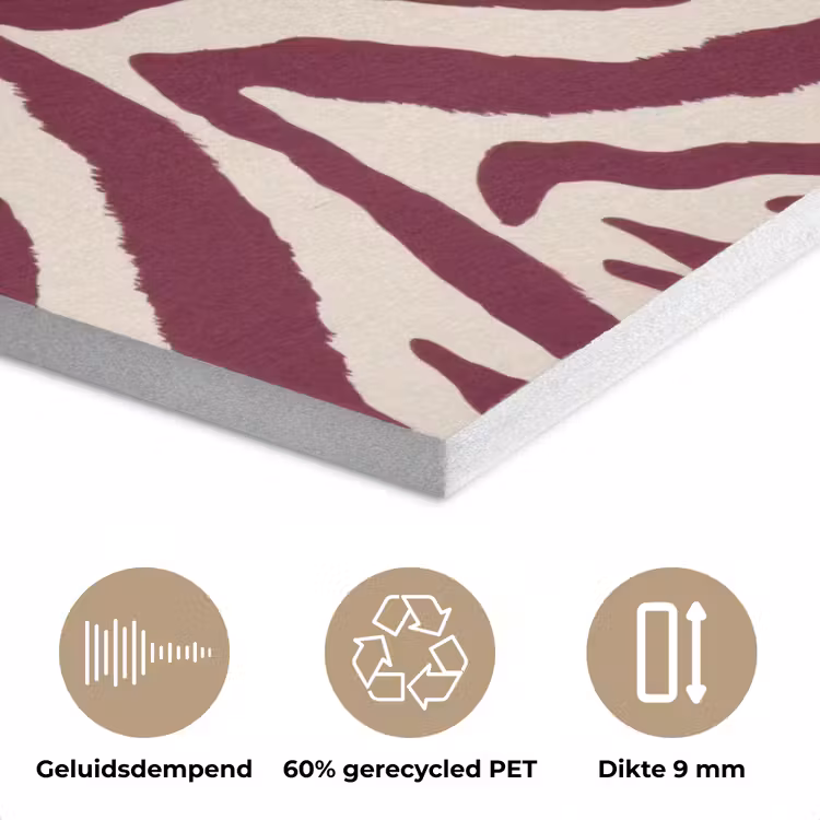 New era - Bordeaux - Zebraprint PET vilt klein -closeup_NL