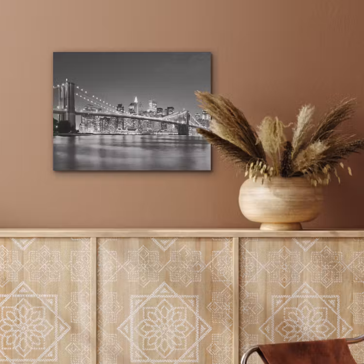 New York - Brug - Brooklyn - Zwart wit - Architectuur PET vilt klein -sfeer4