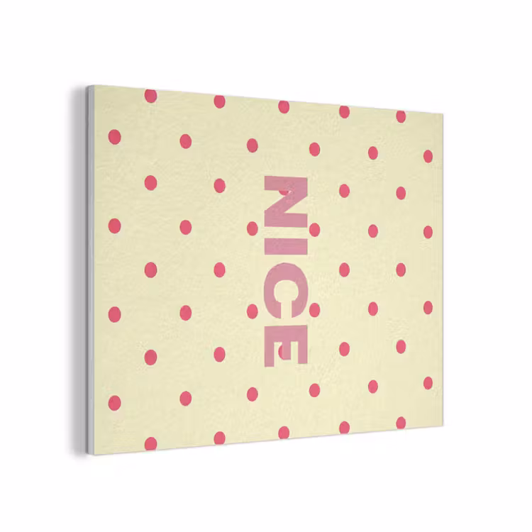 Nice - Stippen - Roze - Geel PET vilt klein -3d