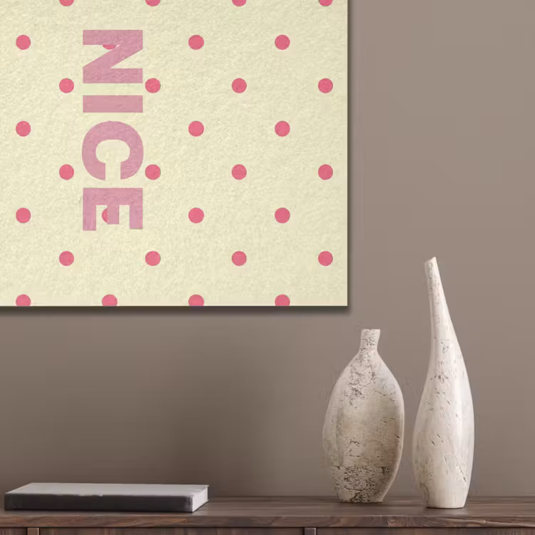 Nice - Stippen - Roze - Geel PET vilt klein -sfeer6_closeup