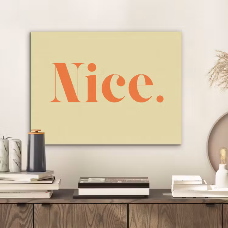 Nice - Oranje - Geel - Minimalistisch PET vilt klein -sfeer1