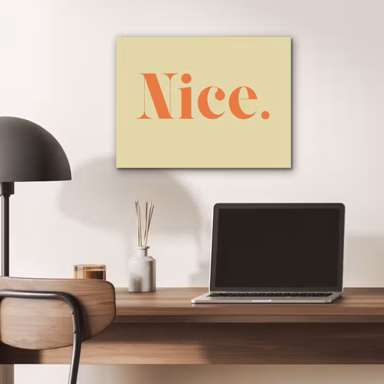 Nice - Oranje - Geel - Minimalistisch PET vilt klein -sfeer5