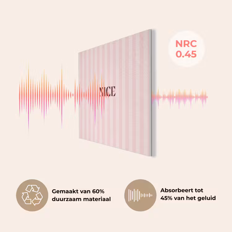 Nice - Strepen - Roze PET vilt klein -USP_NL