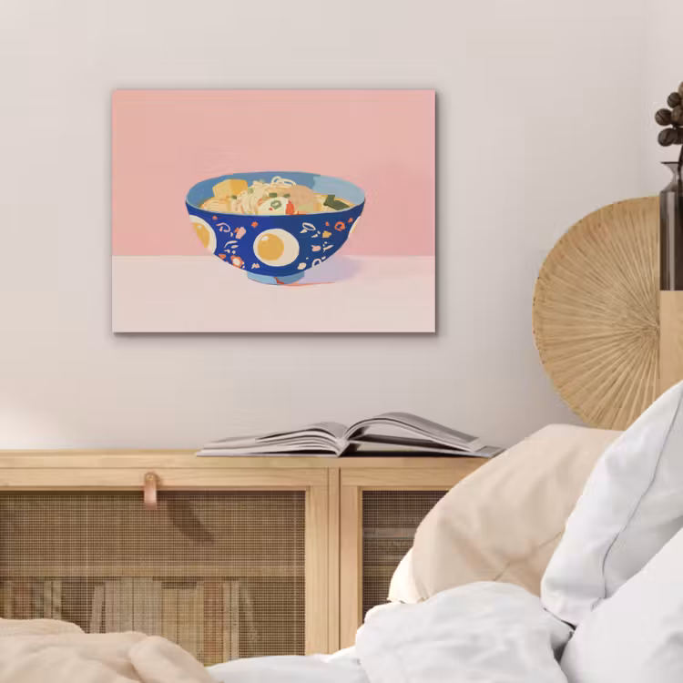 Noodles - Kom - Blauw - Illustratie PET vilt klein -sfeer3