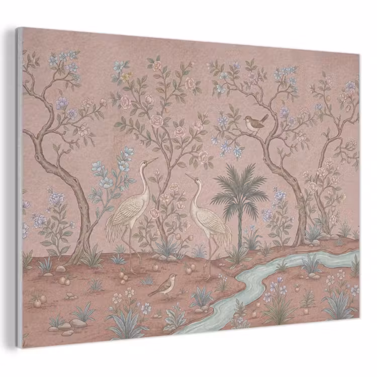 Nostalgisch - Reigers - Roze PET vilt klein -3d