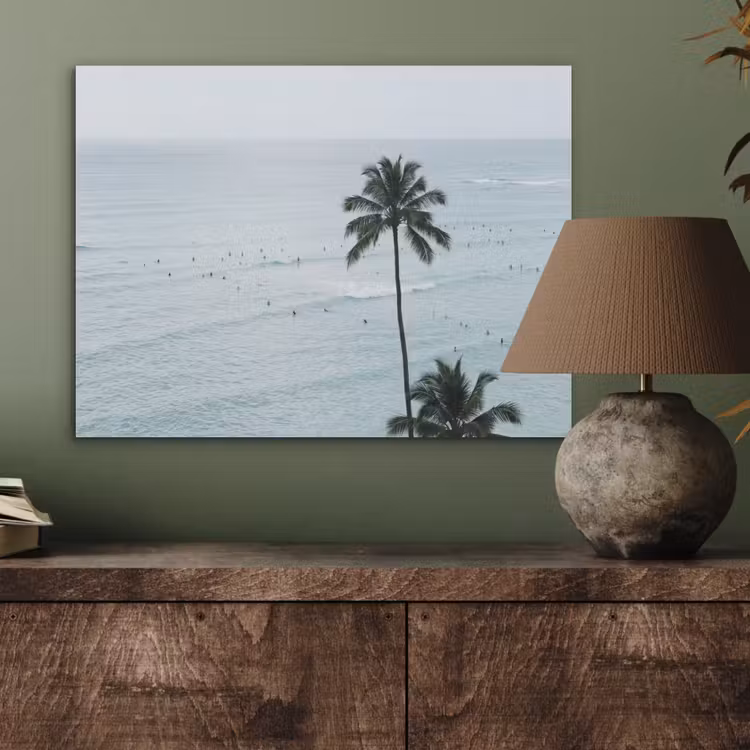 Oceaan - Palmbomen - Surfers PET vilt klein -sfeer2