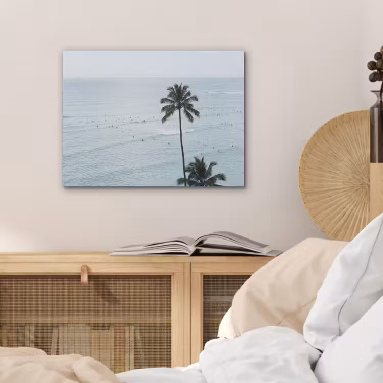 Oceaan - Palmbomen - Surfers PET vilt klein -sfeer3
