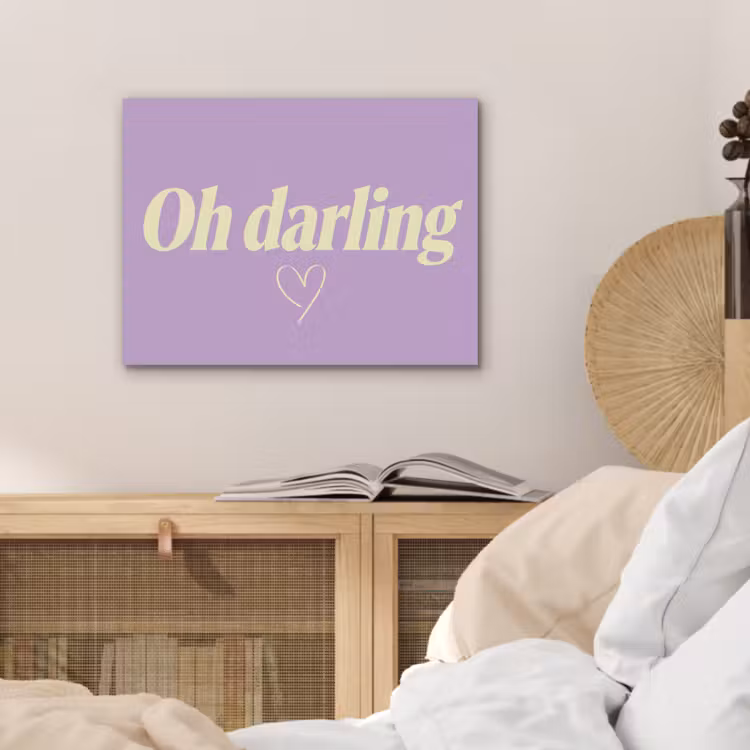Oh darling - Hart - Paars PET vilt klein -sfeer3