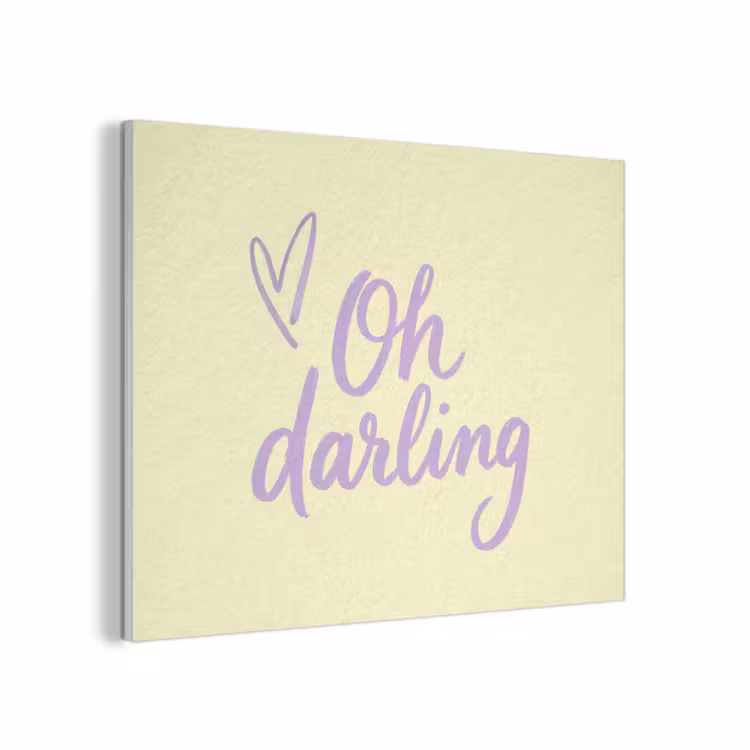 Oh darling - Geel - Hart PET vilt klein -3d