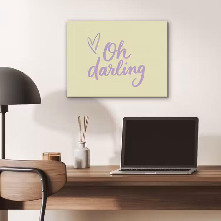 Oh darling - Geel - Hart PET vilt klein -sfeer5