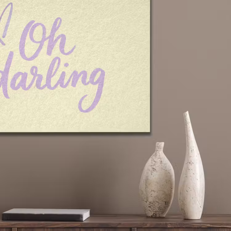 Oh darling - Geel - Hart PET vilt klein -sfeer6_closeup