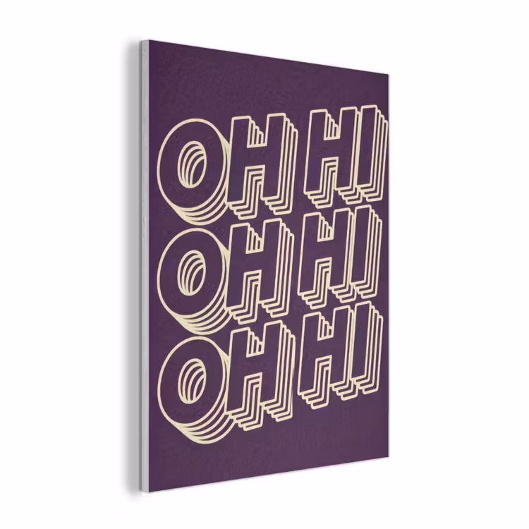 Oh hi - Paars - 3D PET vilt klein -3d