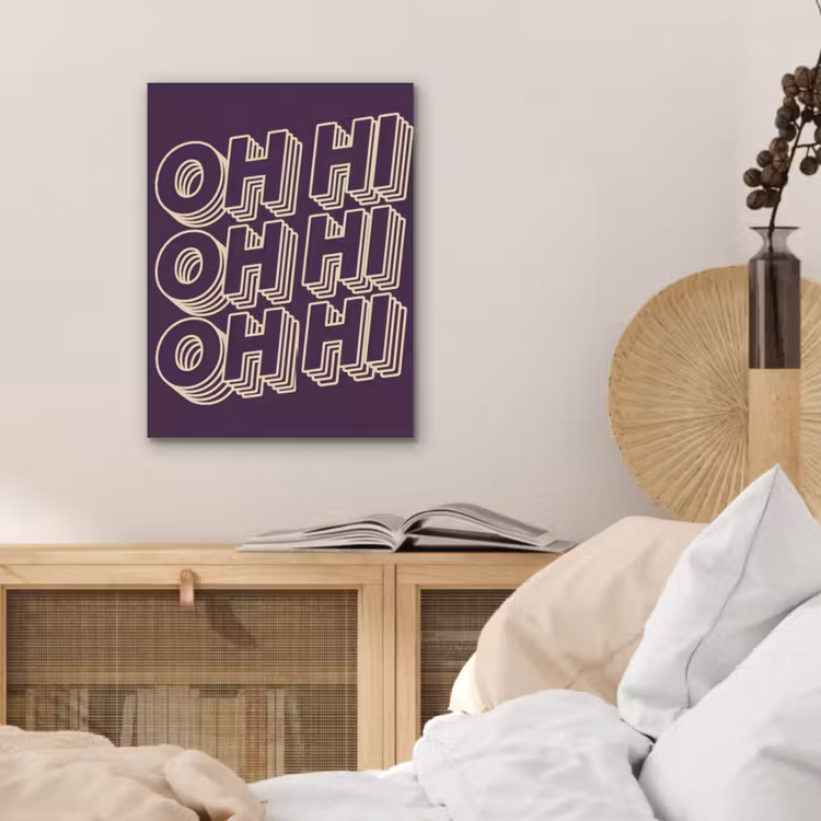 Oh hi - Paars - 3D PET vilt klein -sfeer3