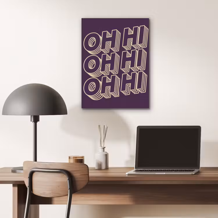 Oh hi - Paars - 3D PET vilt klein -sfeer5