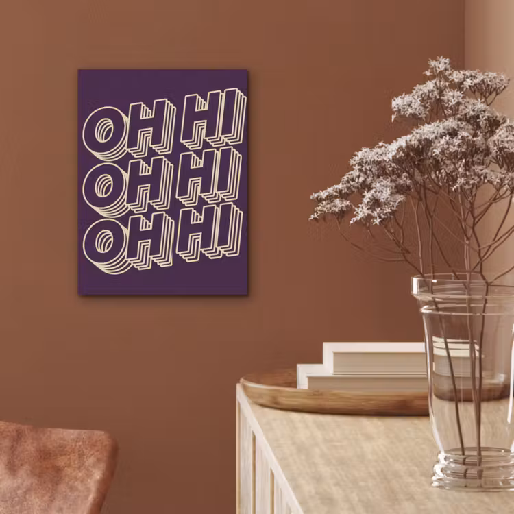 Oh hi - Paars - 3D PET vilt klein -sfeer4