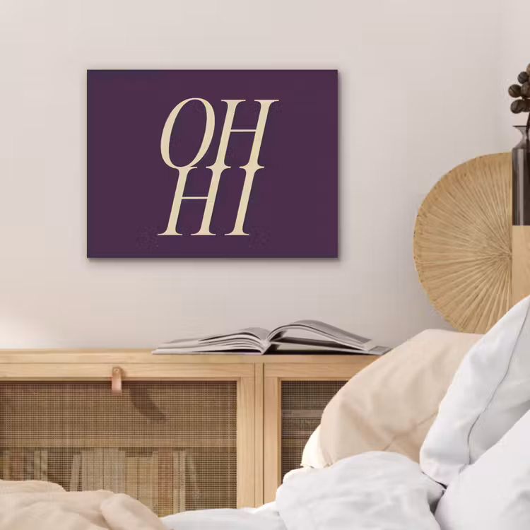 Oh hi - Paars - Minimalistisch PET vilt klein -sfeer3