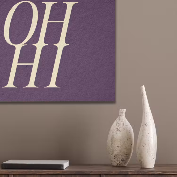 Oh hi - Paars - Minimalistisch PET vilt klein -sfeer6_closeup