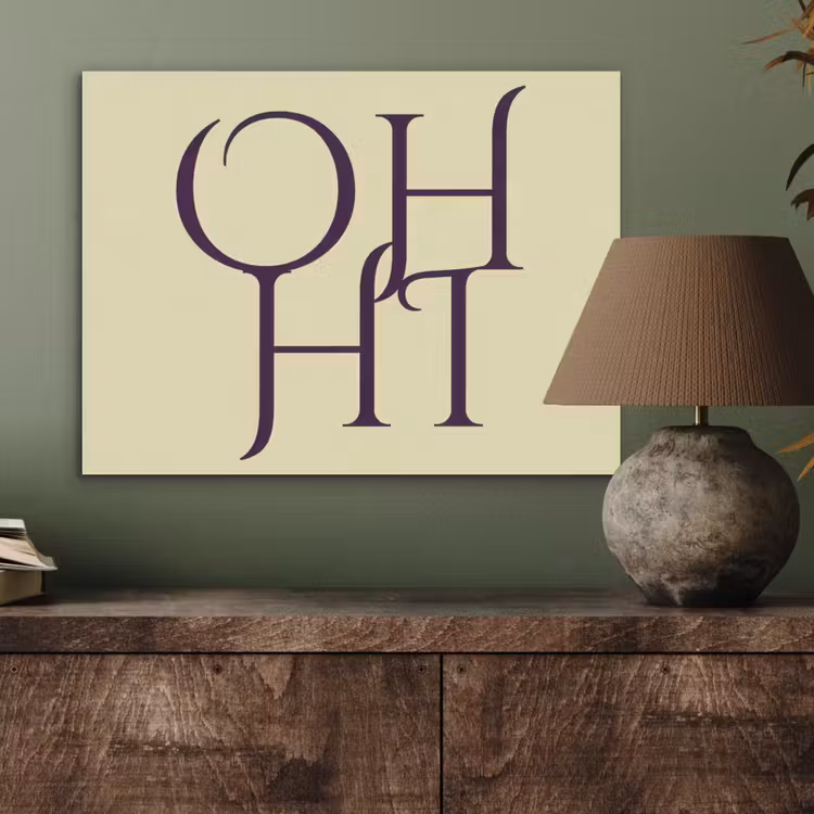 Oh hi - Geel - Monogram PET vilt klein -sfeer2