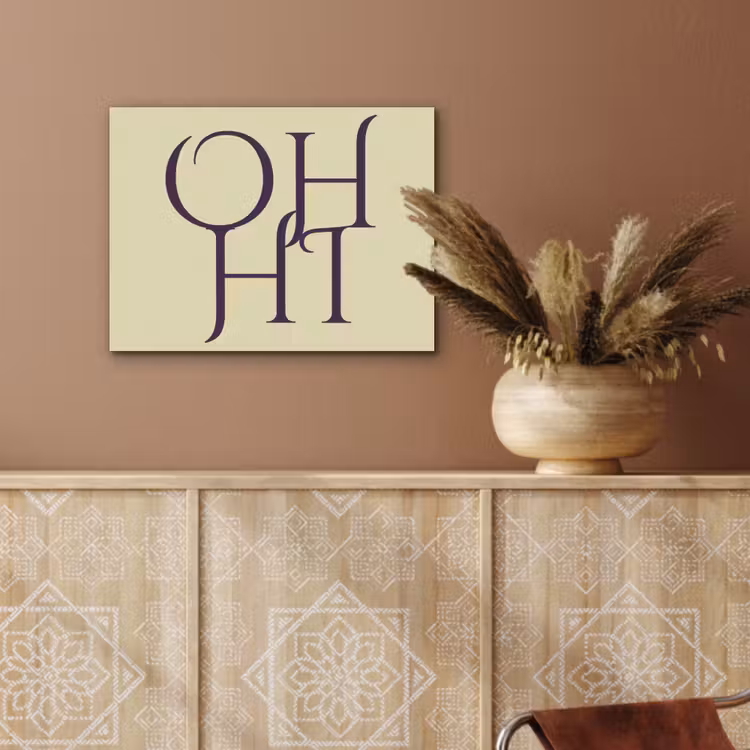 Oh hi - Geel - Monogram PET vilt klein -sfeer4